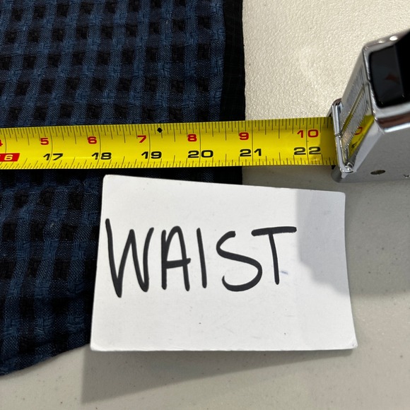 Flax Womens Blue Black Gingham Check Button Front Cropped Vest Small Indie Artsy - Picture 6 of 7